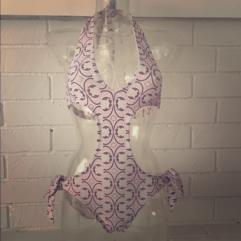 Hipster Monokini S French Neo Filigree Print NWT